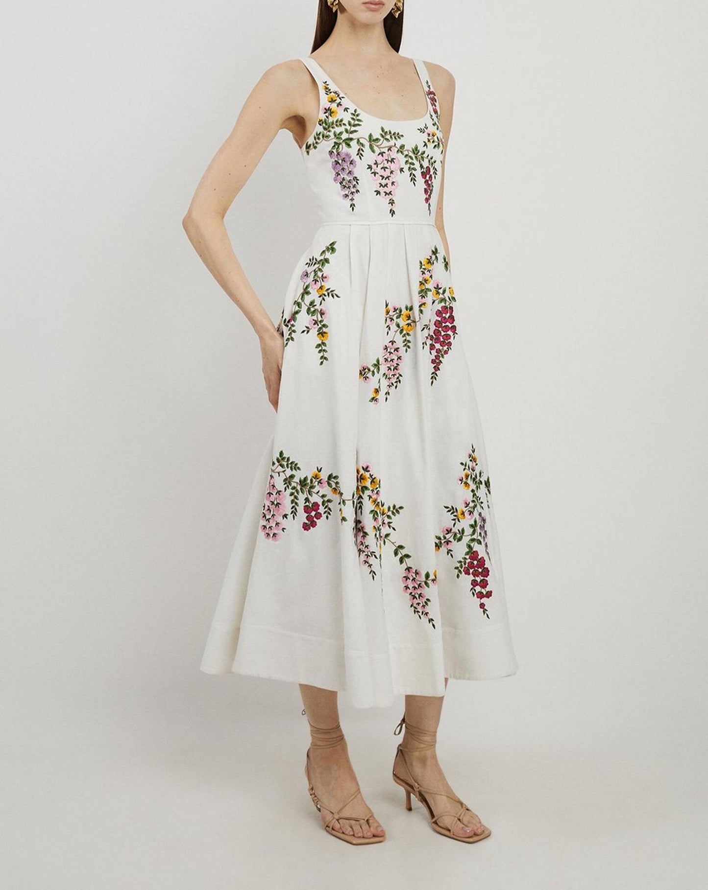 Floral Embroidered Maxi Dress