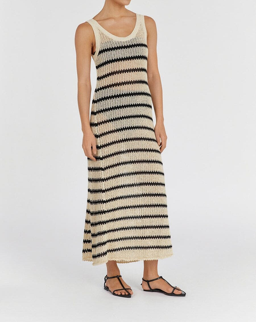 Casual Striped Maxi Dress