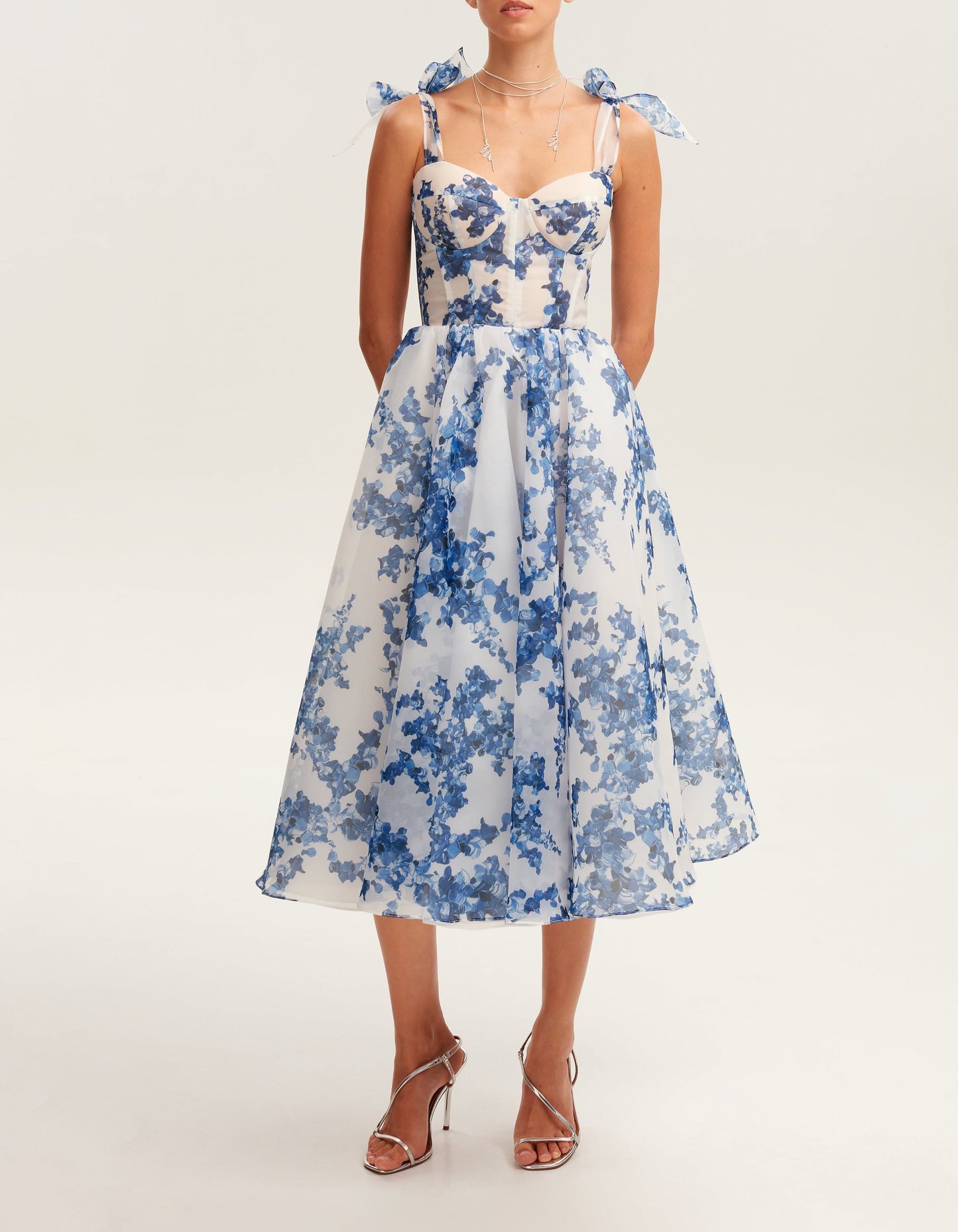 Blue Flower Gown Dress