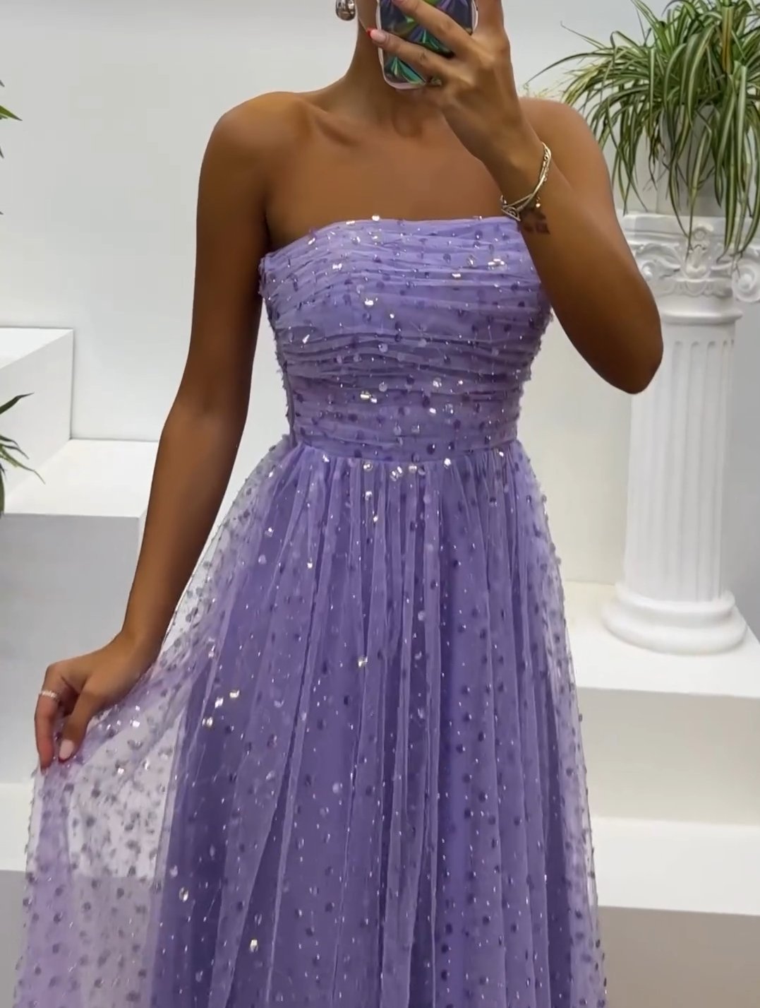 Purple Gown Dress