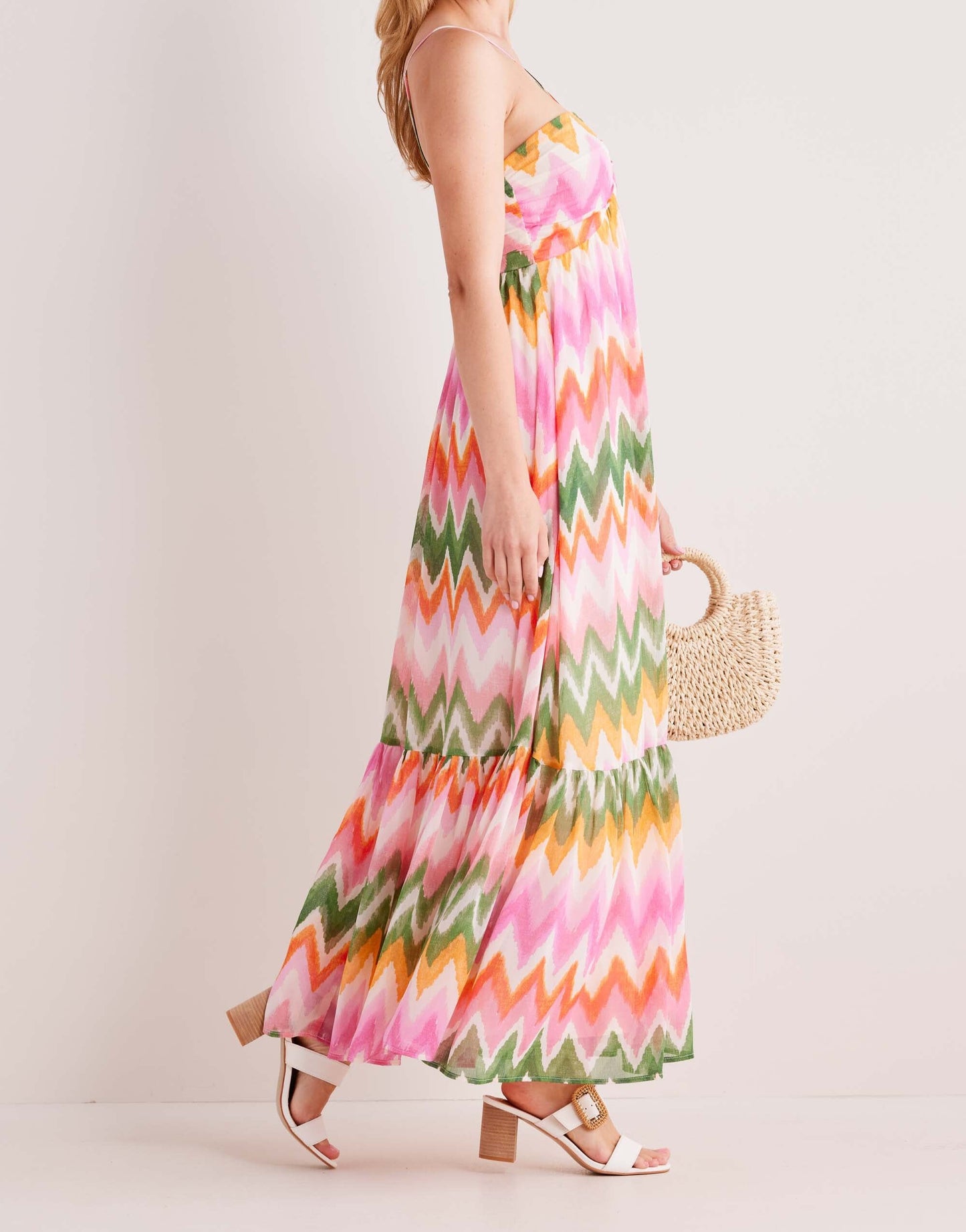 Printed Halter Maxi Dress