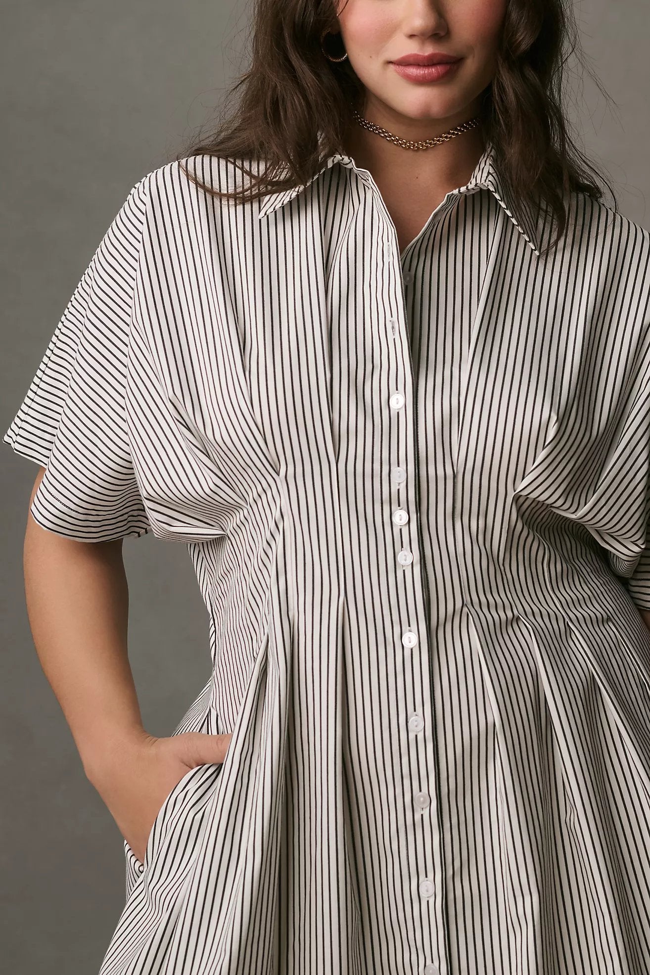 Pinstripe Waist Dress