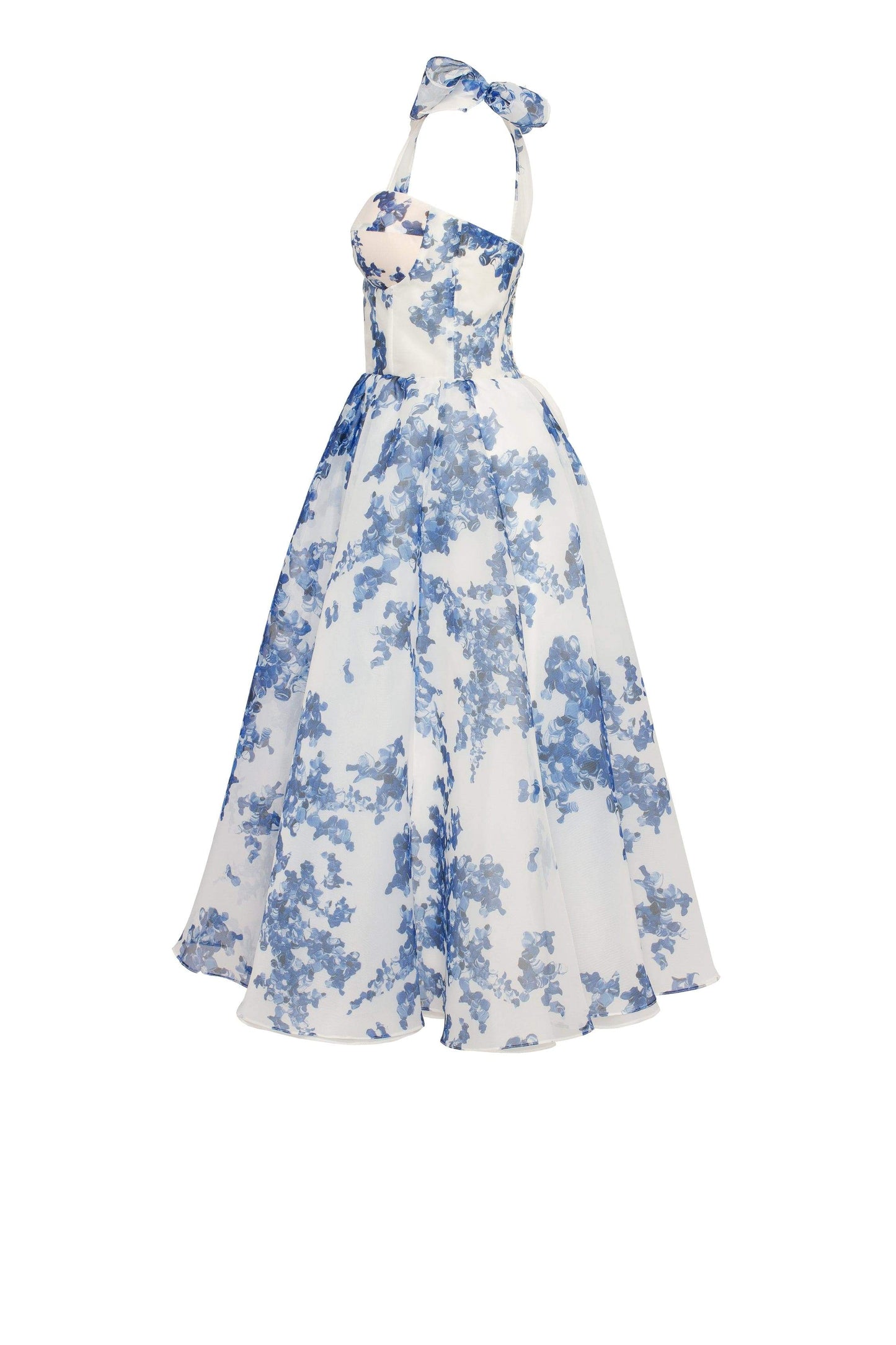 Blue Flower Gown Dress