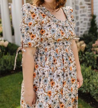 Little Daisy Waisted Maxi Dress