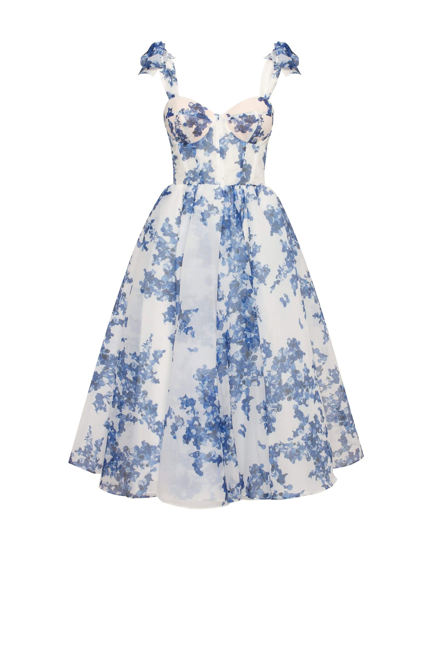 Blue Flower Gown Dress