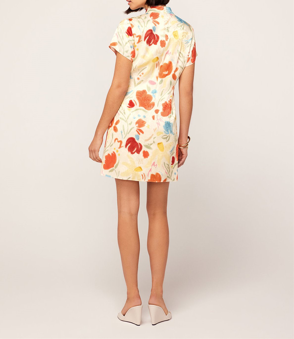 Short Sleeve Printed Mini Dress