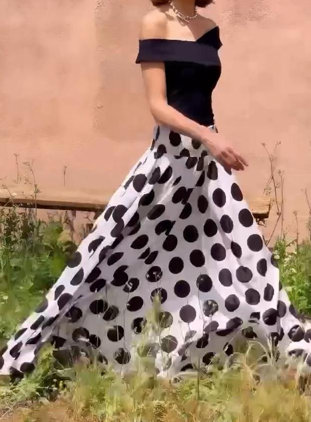 Spotted maxi dress