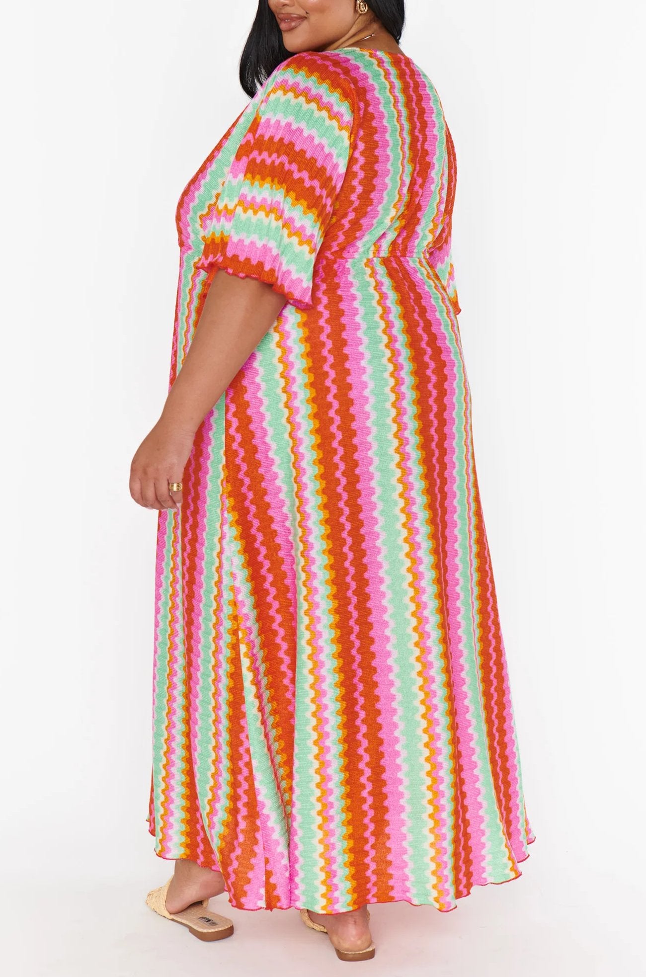 Vertical Striped Maxi Dress