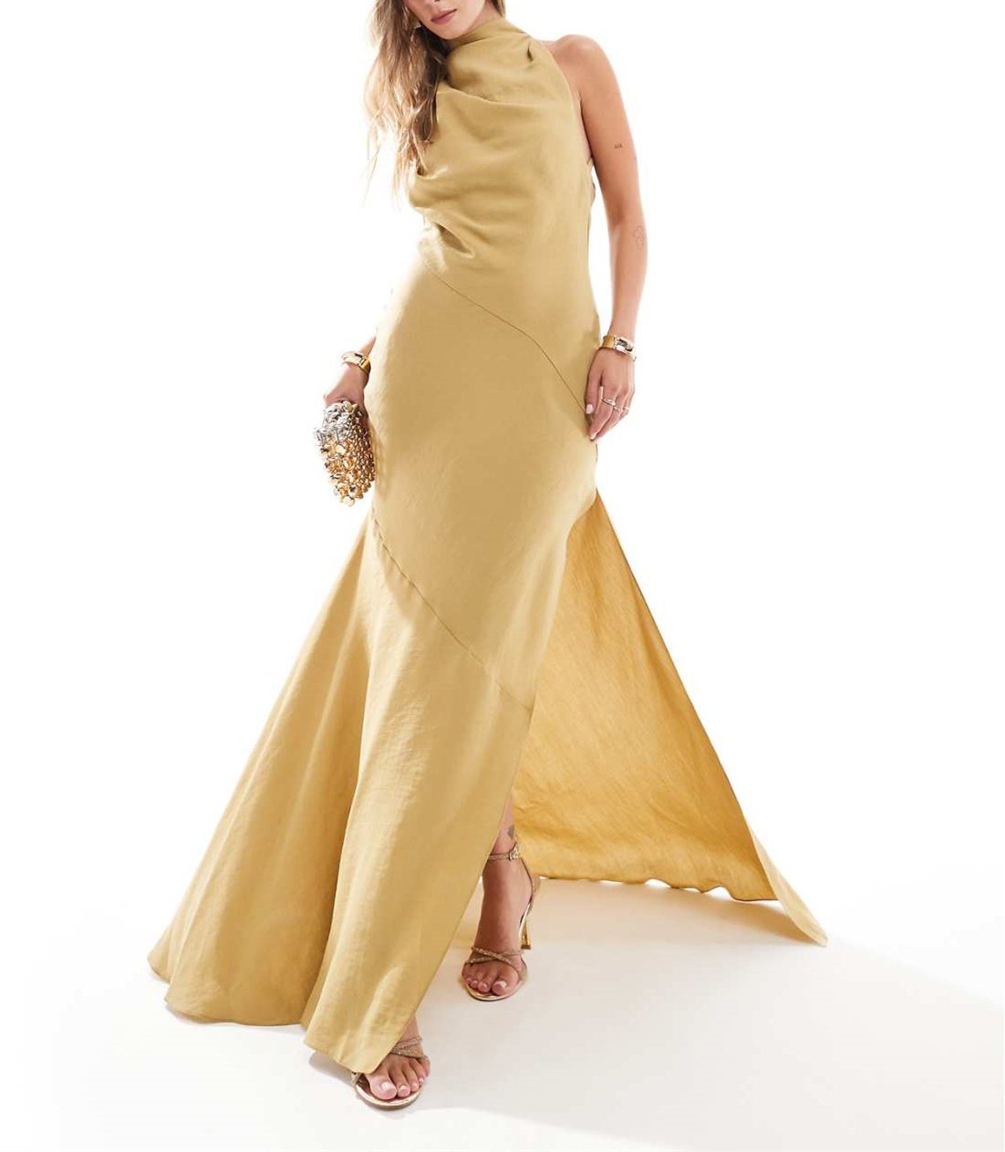 Yellow Designer Gown Dress