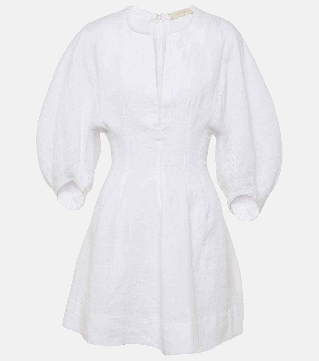 Long-sleeved white dress