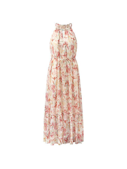 Sleeveless Crushed Floral Maxi Dress