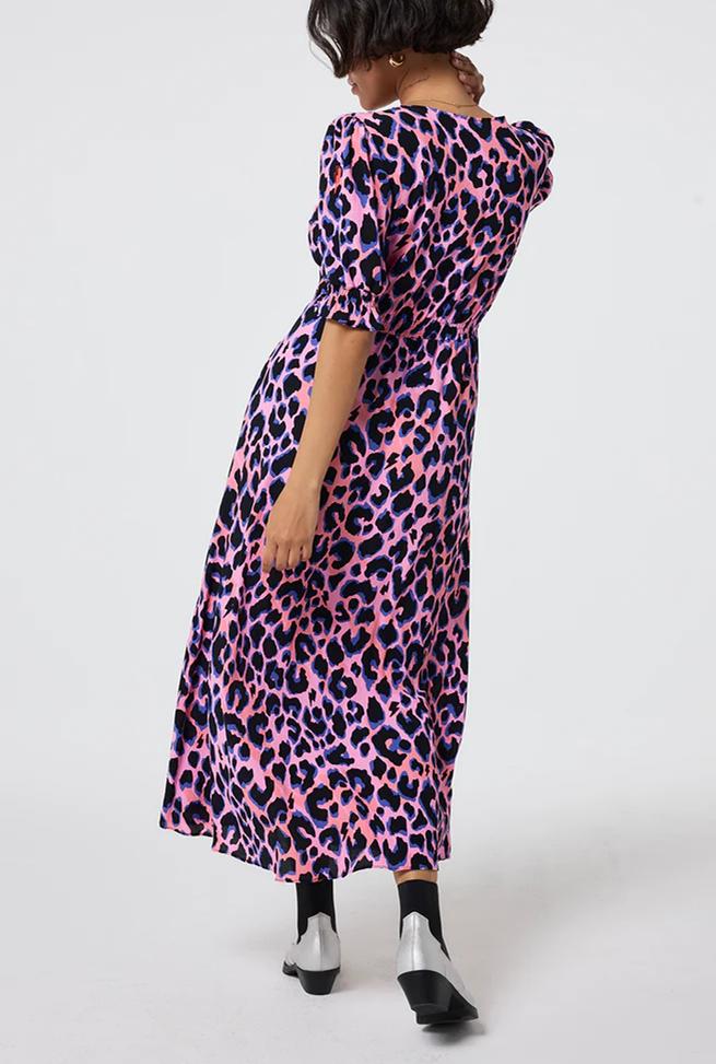 Purple Leopard Print Dress