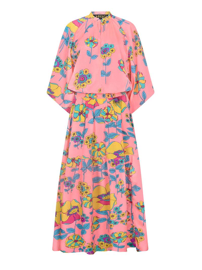 Pink Printed Maxi Dress