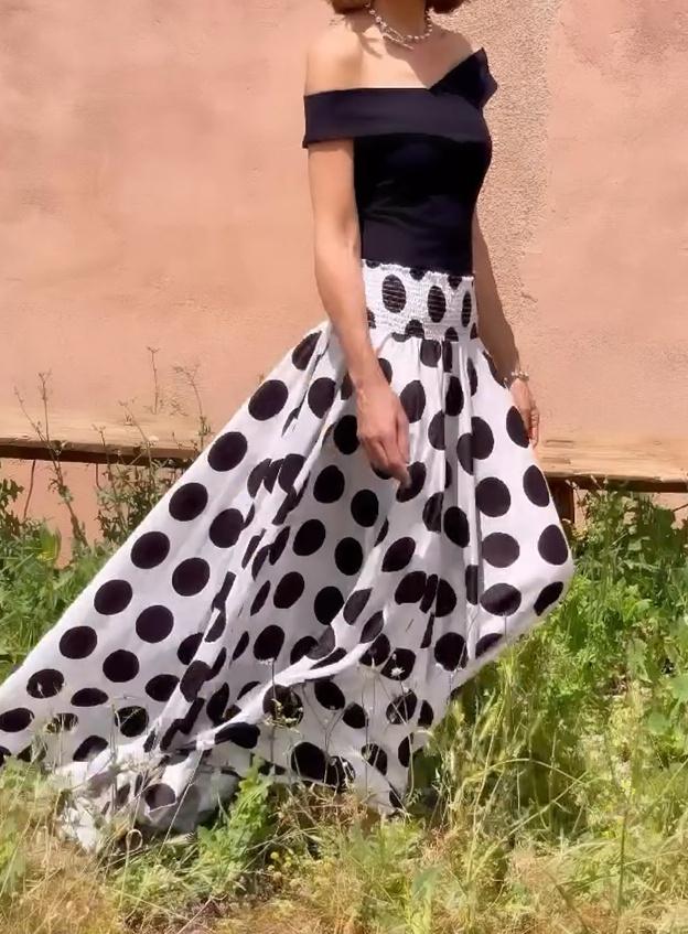 Spotted maxi dress