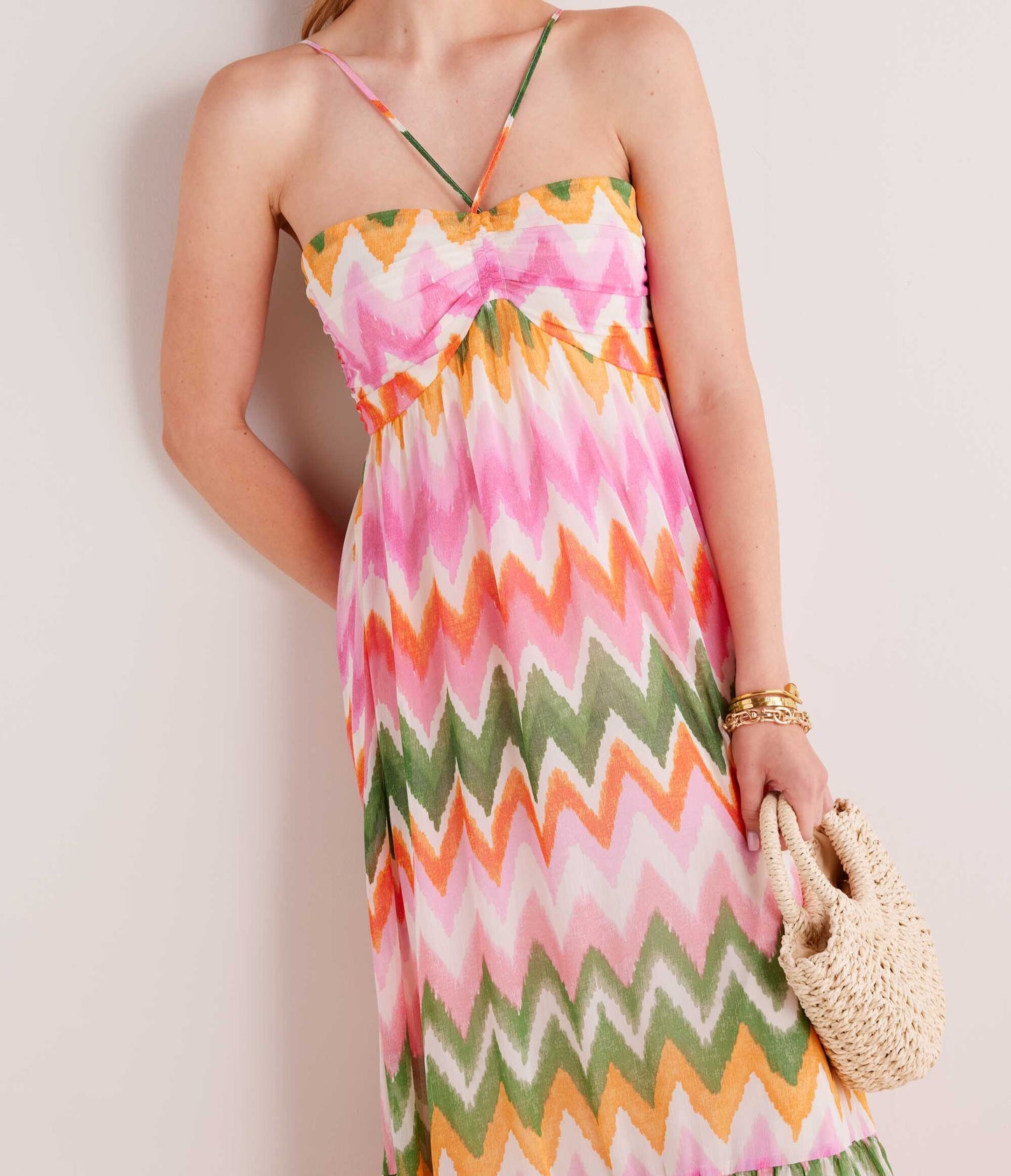 Printed Halter Maxi Dress