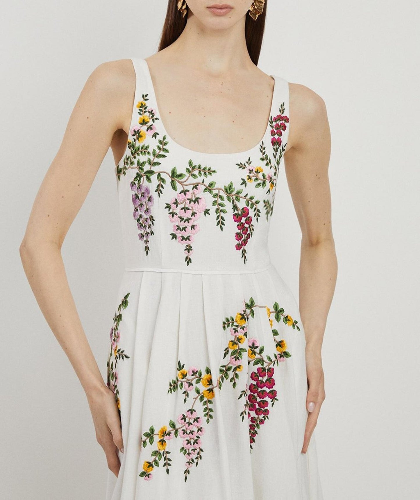 Floral Embroidered Maxi Dress