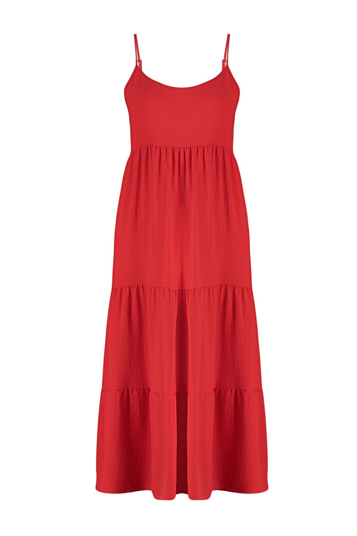 Red Halter Maxi Dress