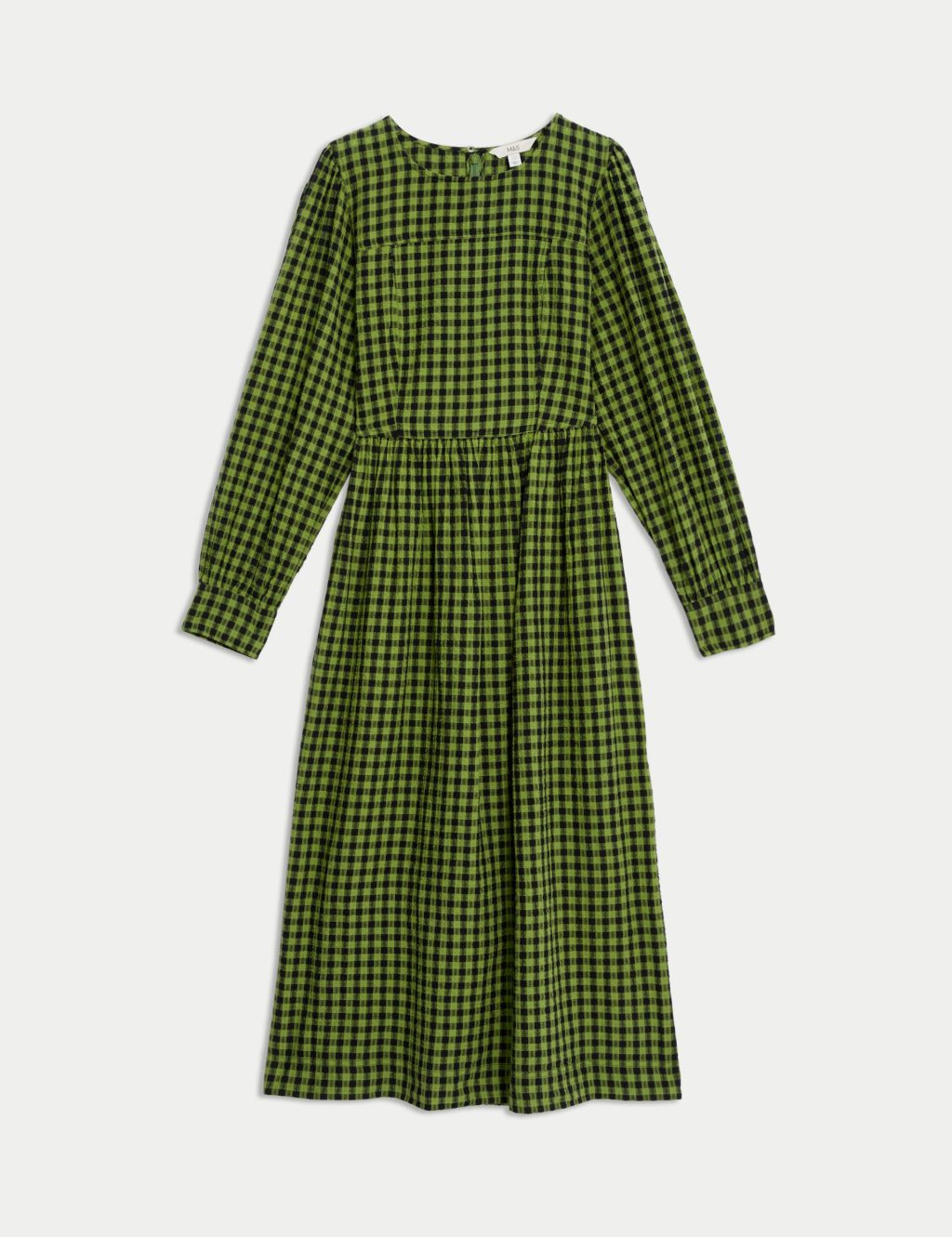 Dark Green Plaid Dress