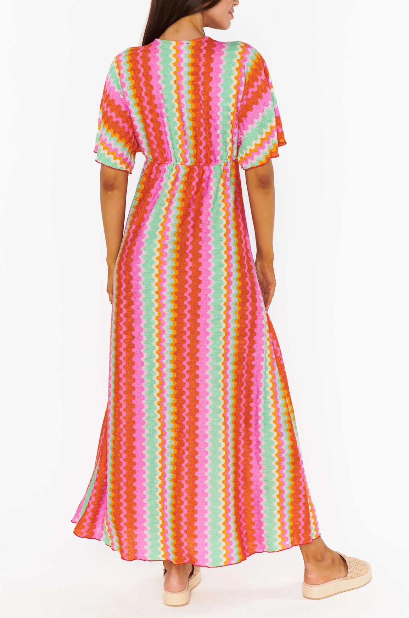 Vertical Striped Maxi Dress