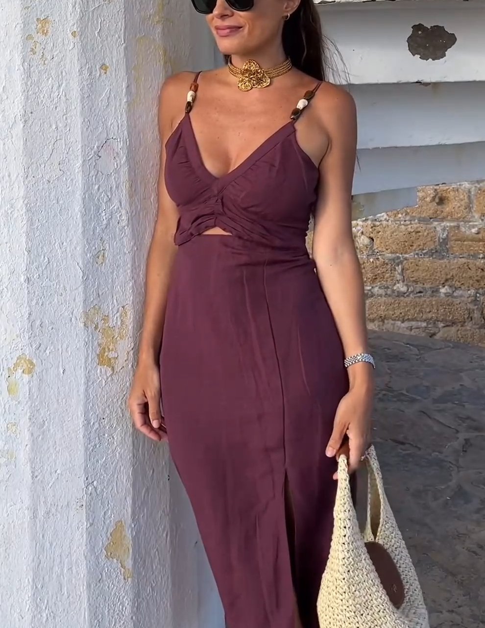 Purple Halter Dress