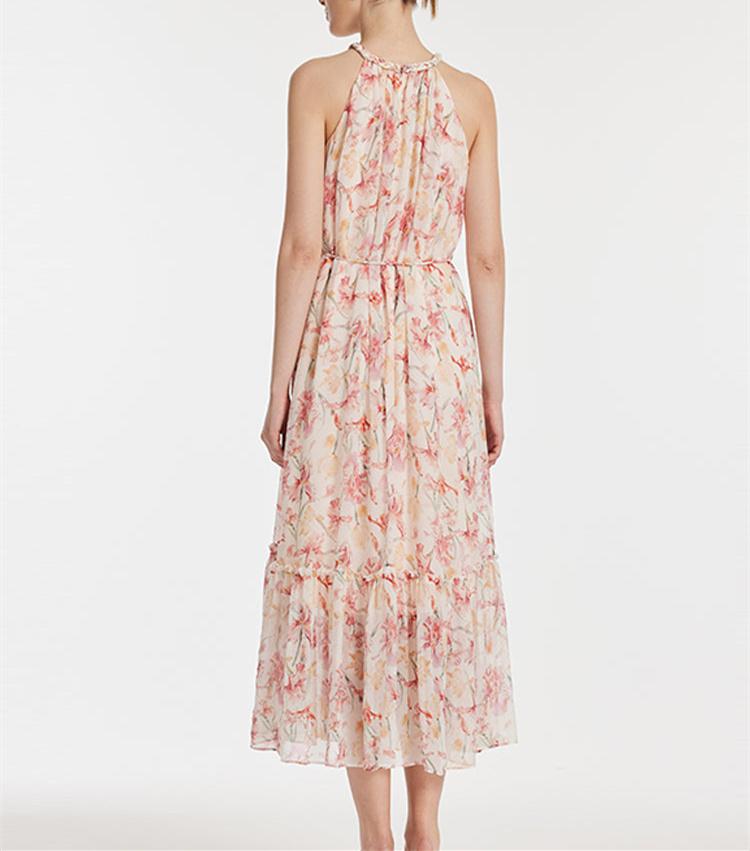 Sleeveless Crushed Floral Maxi Dress