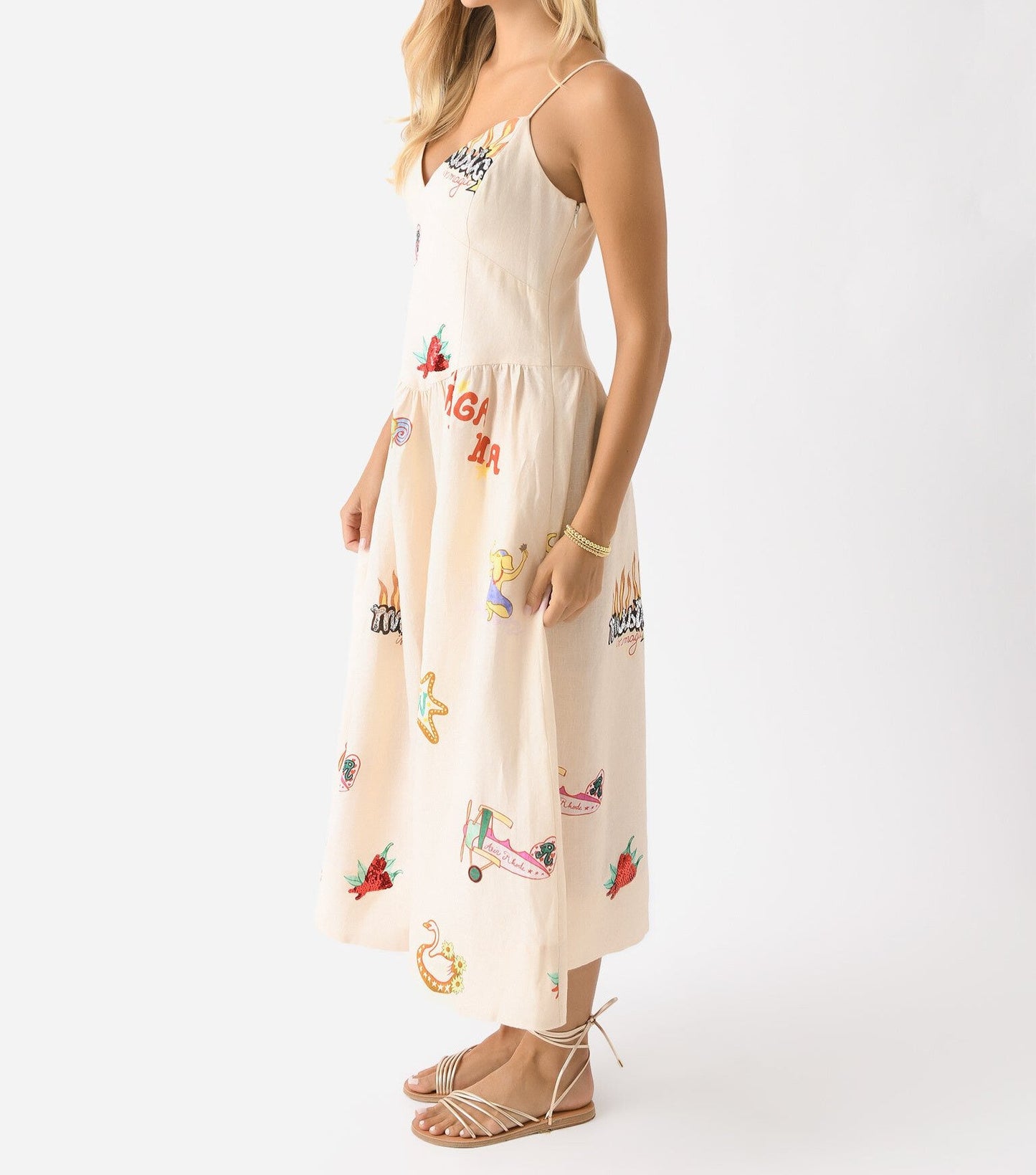 Childish print maxi dress