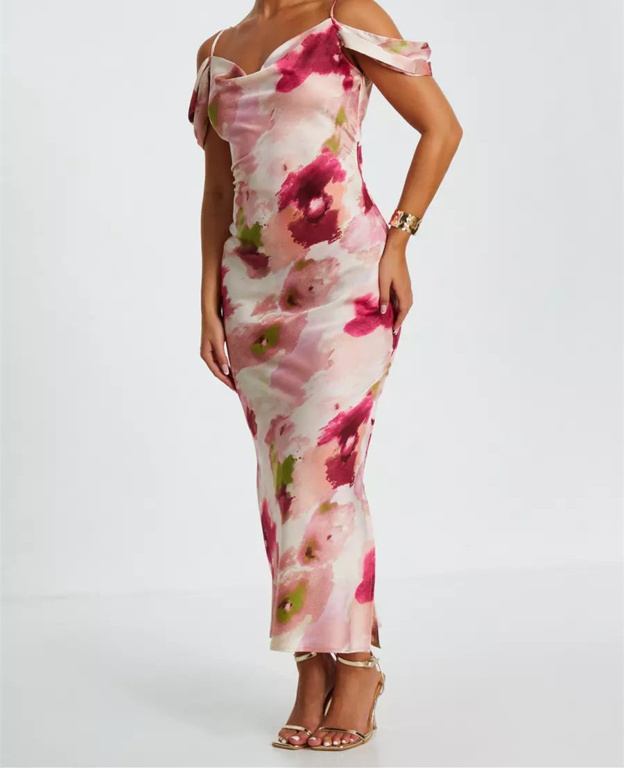 Rose Print Dress