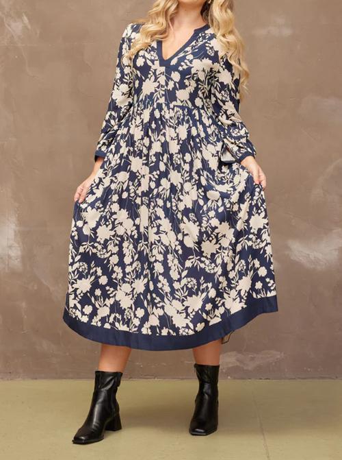 Blue floral maxi dress