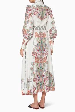 Printed Long Sleeve Maxi Dress