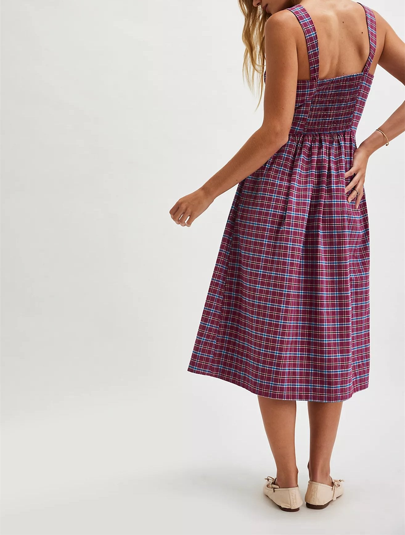 Early Fall Halter Plaid Dress