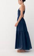 Navy blue crossover maxi dress