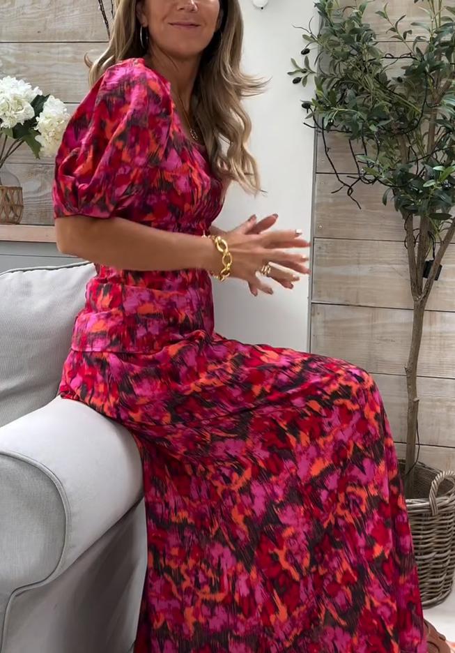 Two-piece floral dress