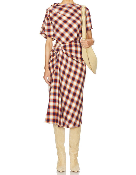 Colorful Plaid Autumn Dress