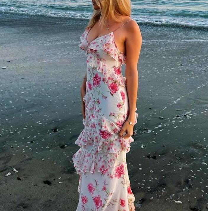 Floral Halter Maxi Dress