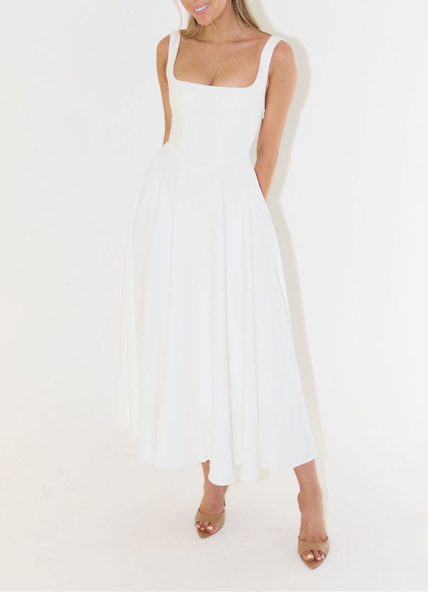 Simple white dress