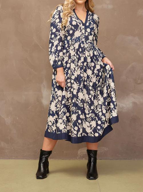 Blue floral maxi dress