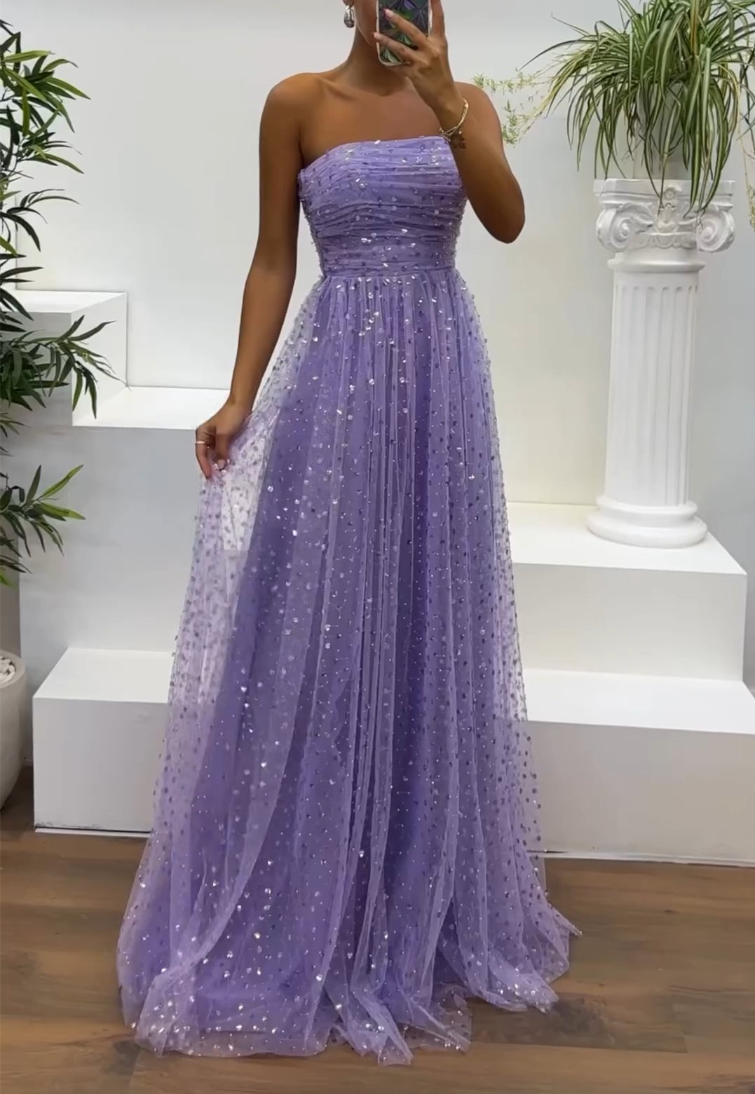 Purple Gown Dress