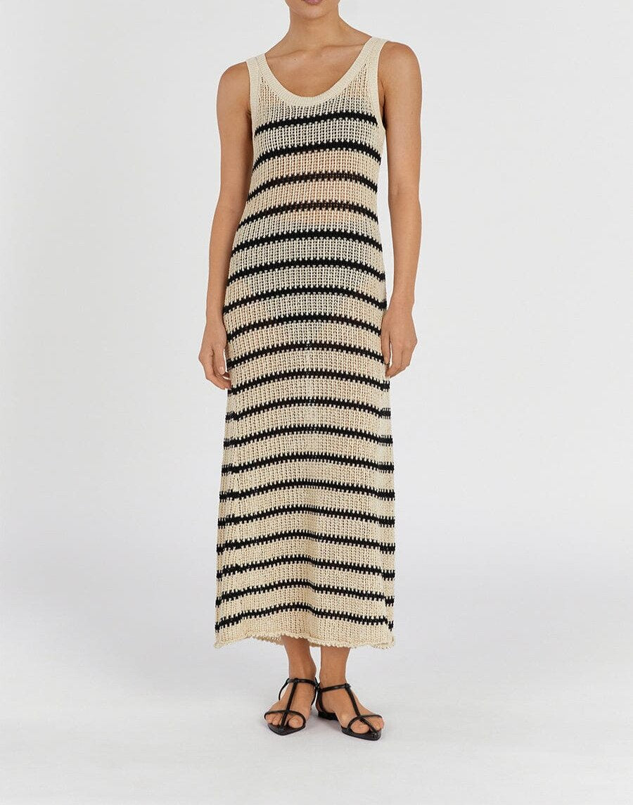 Casual Striped Maxi Dress