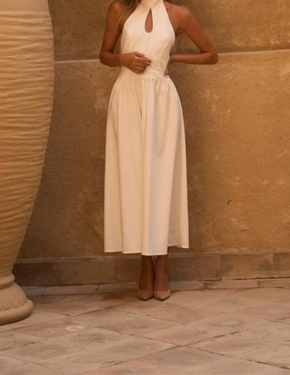 White Strapless Designer Maxi Dress