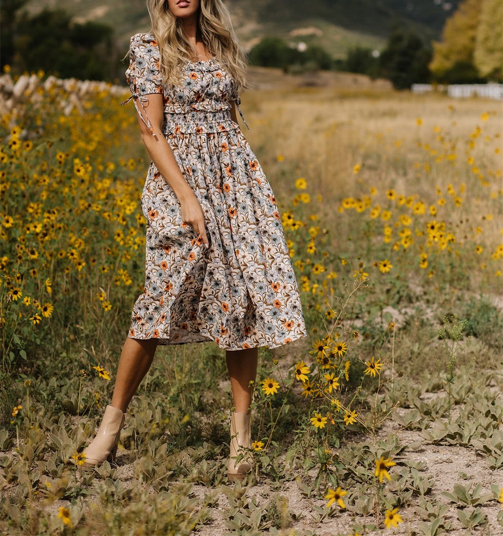 Little Daisy Waisted Maxi Dress