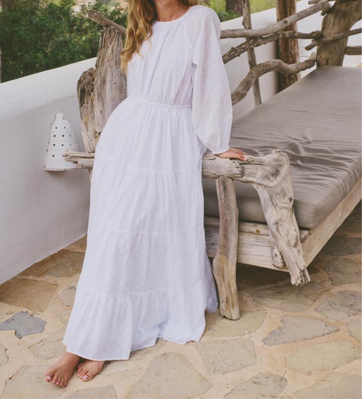 White Long Sleeve Dress