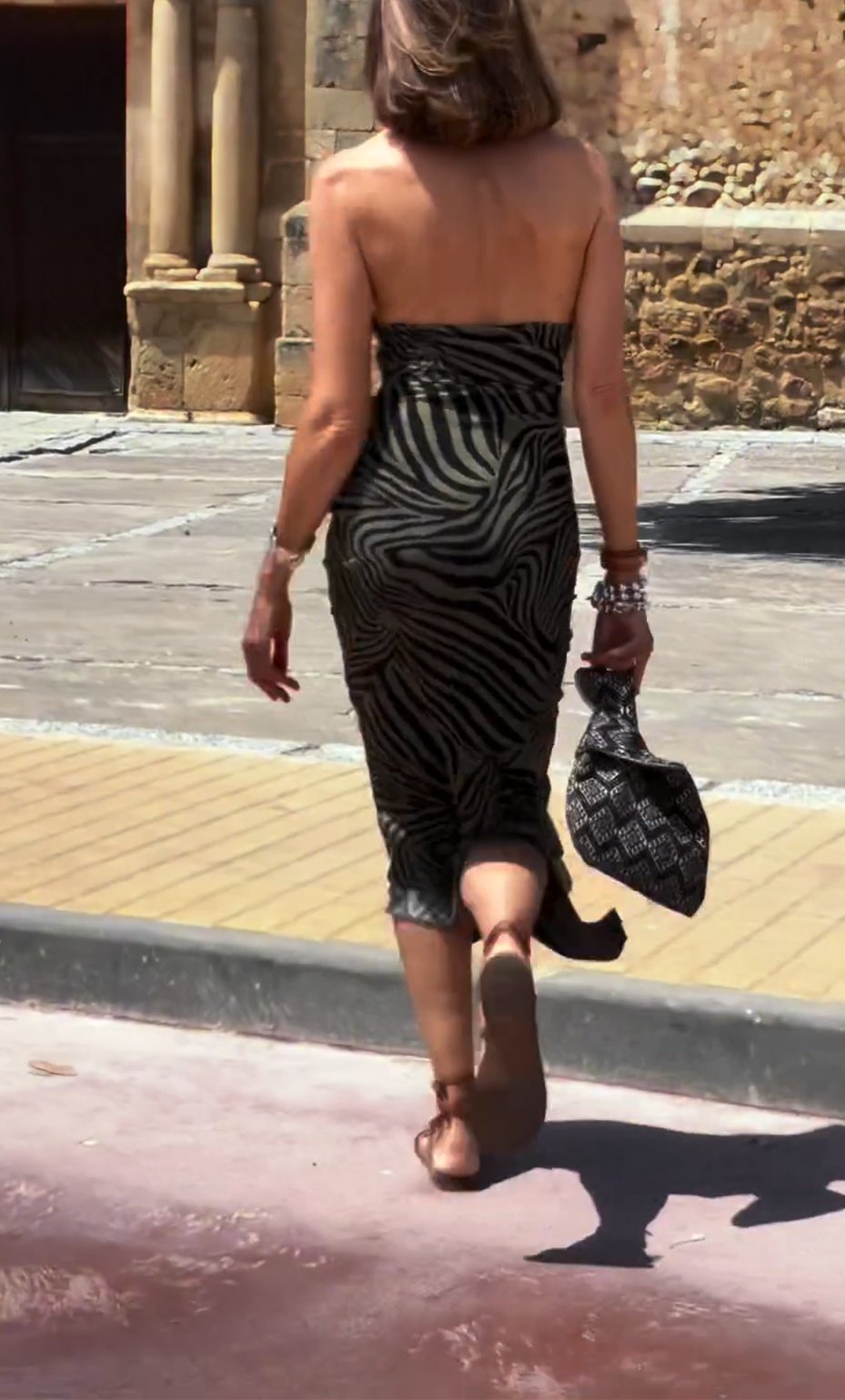 Zebra print maxi dress