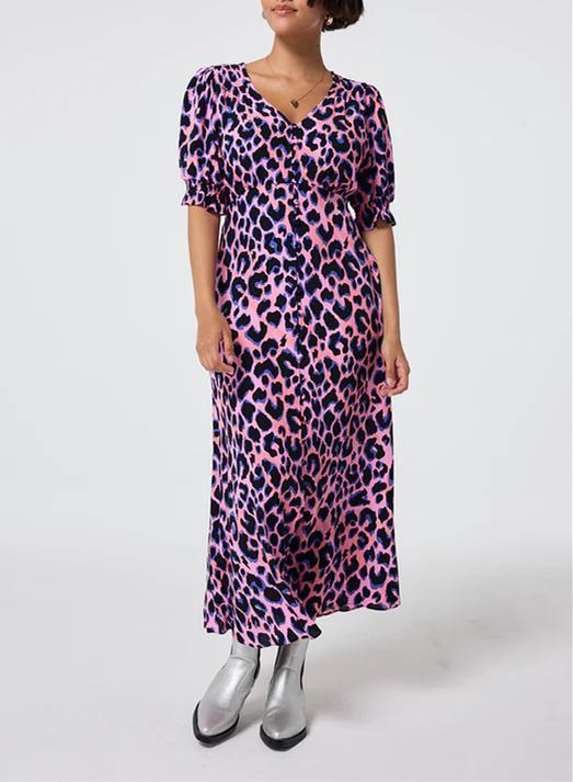 Purple Leopard Print Dress