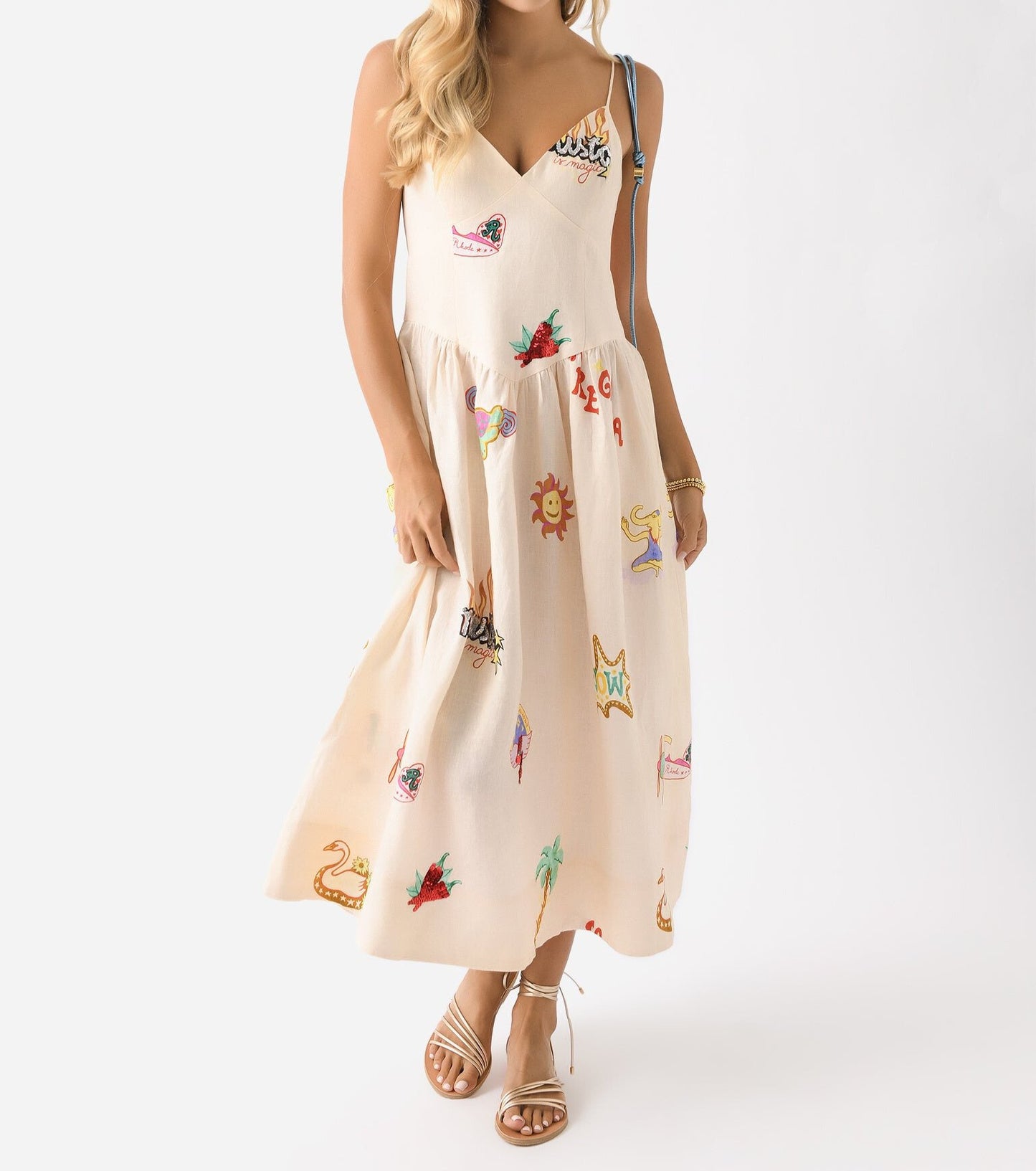 Childish print maxi dress