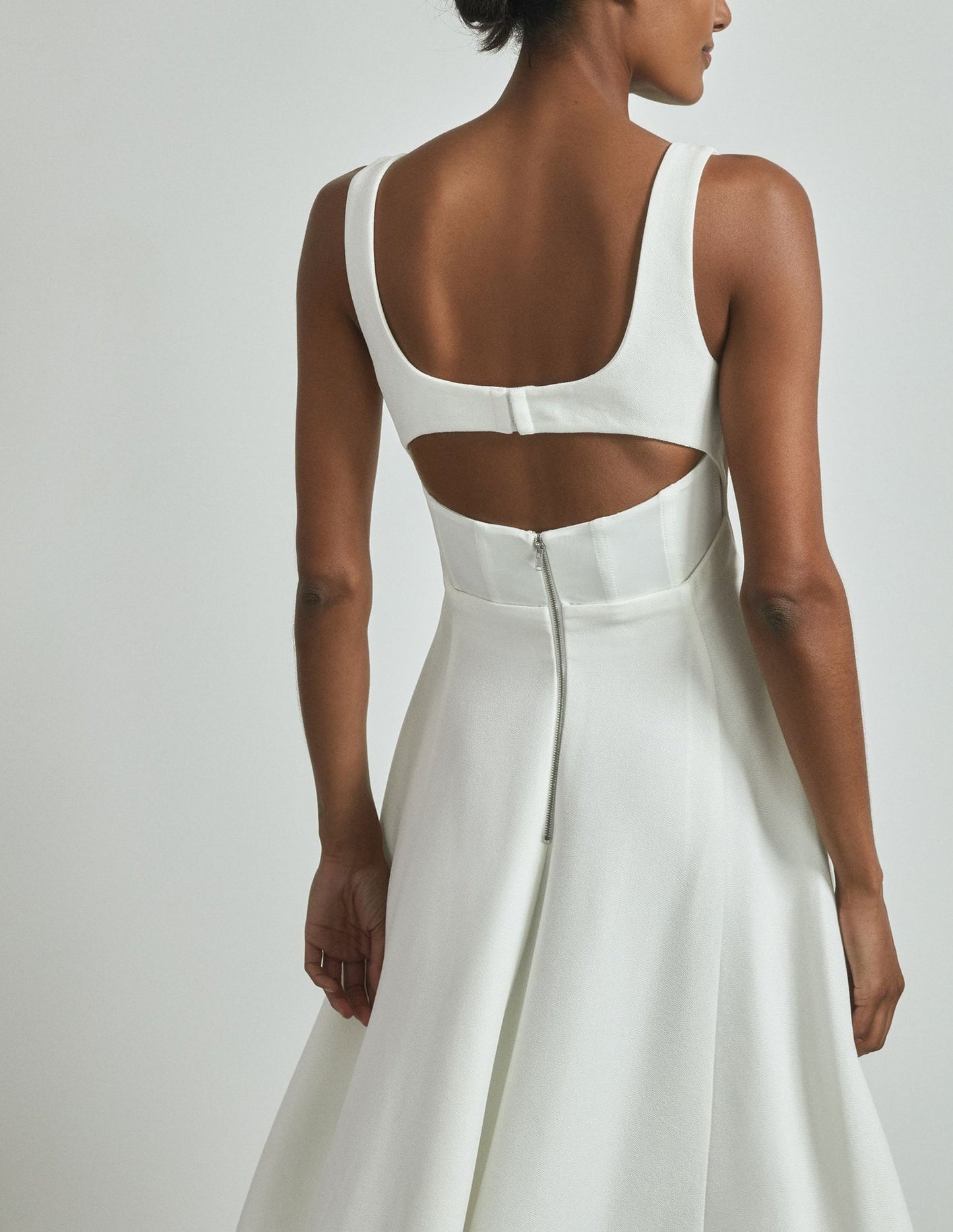 White Backless Maxi Dress