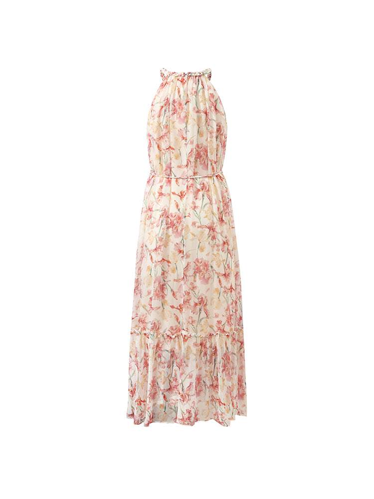 Sleeveless Crushed Floral Maxi Dress