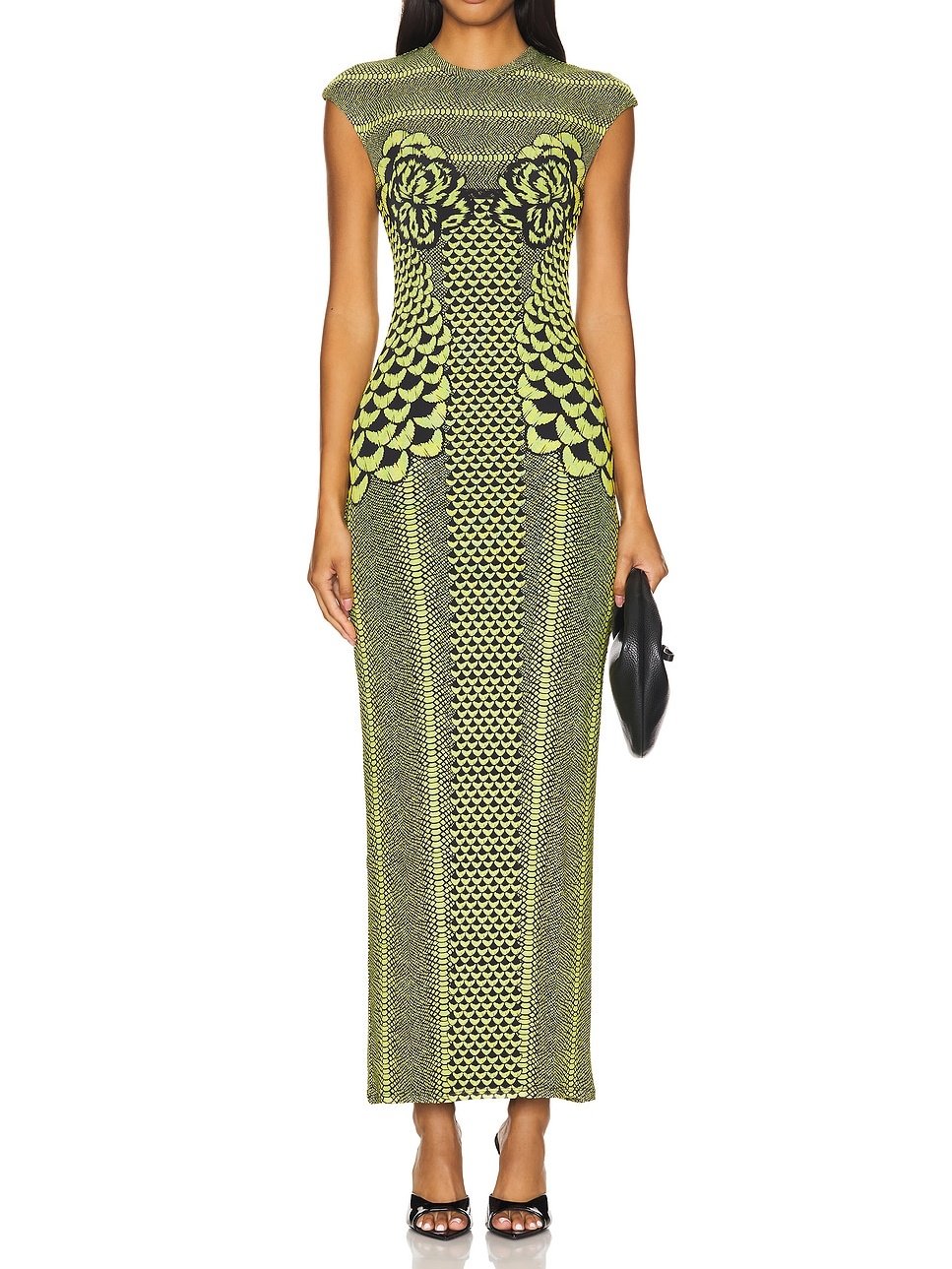 Printed Maxi Holiday Dress