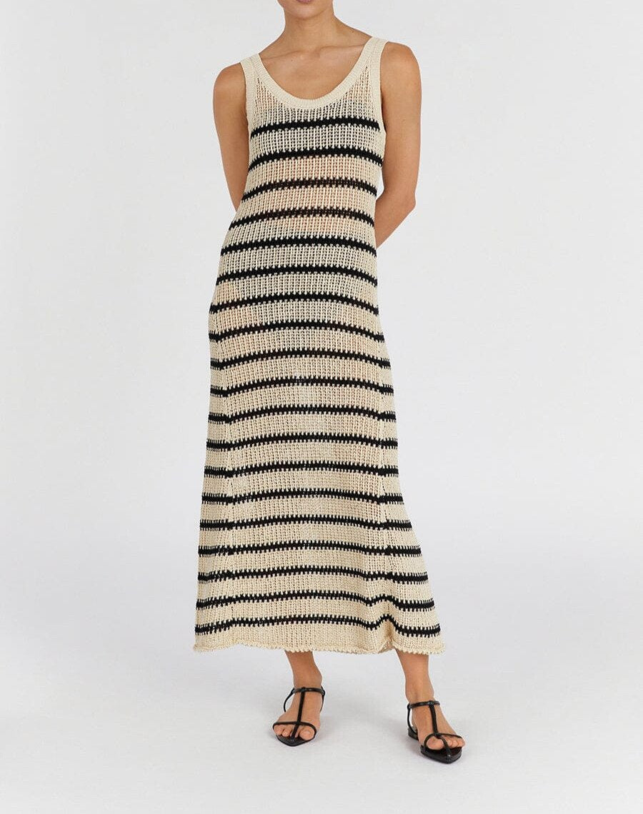 Casual Striped Maxi Dress