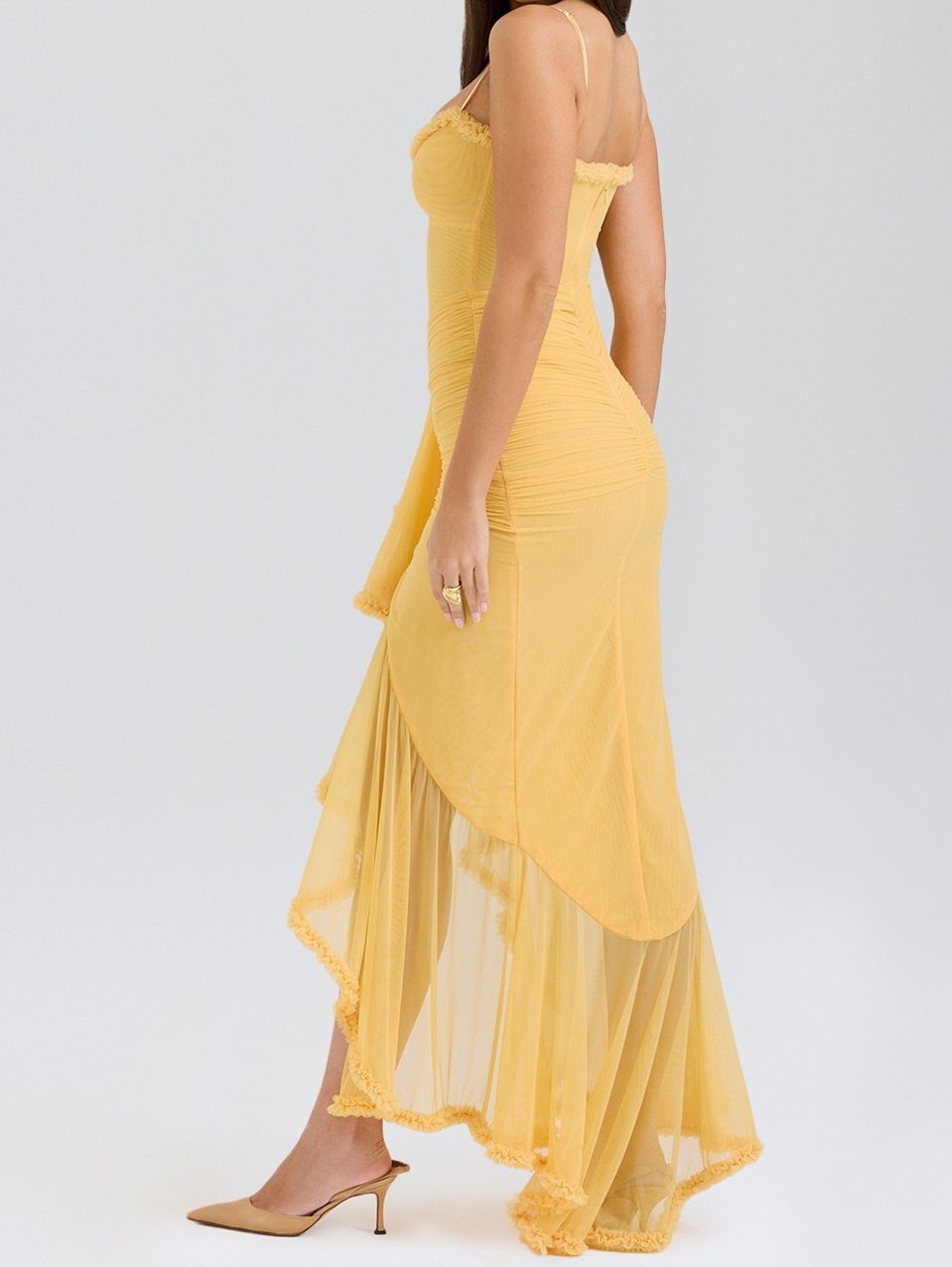 Yellow Lace Camisole Dress