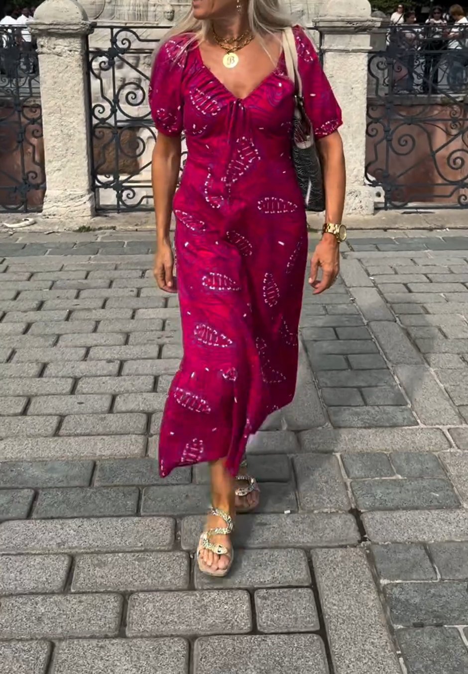 Red Printed Dress